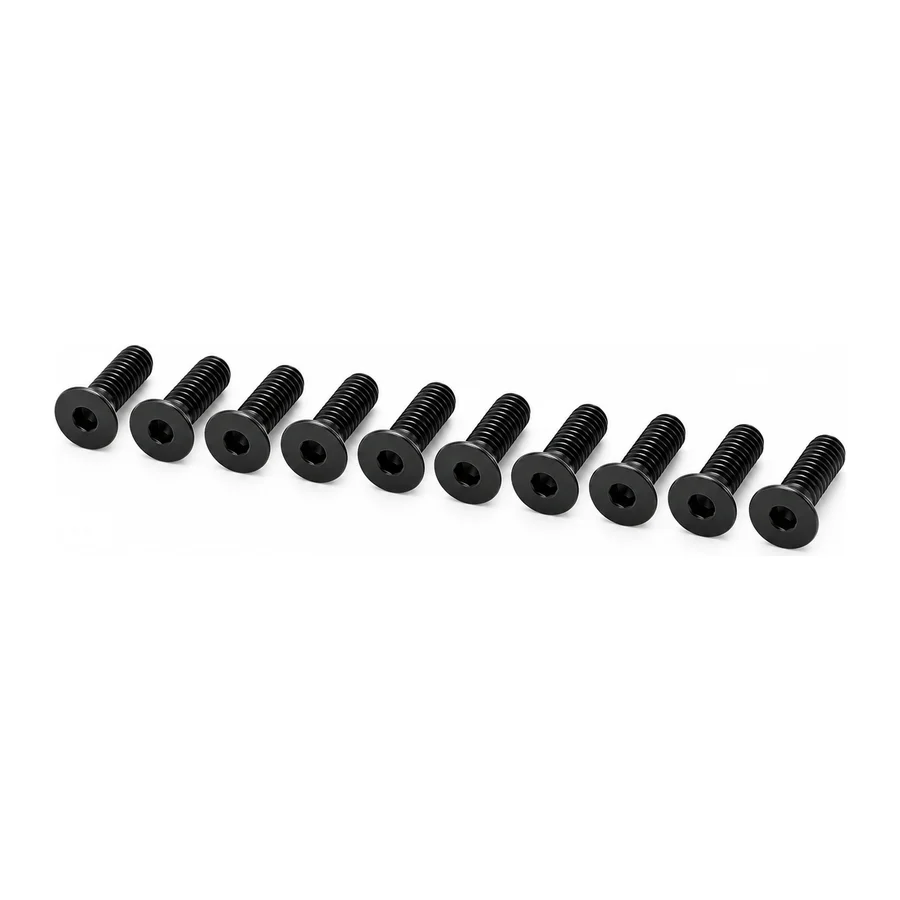 Hex socket countersunk head screw, M5×16, carbon steel, pack of 10