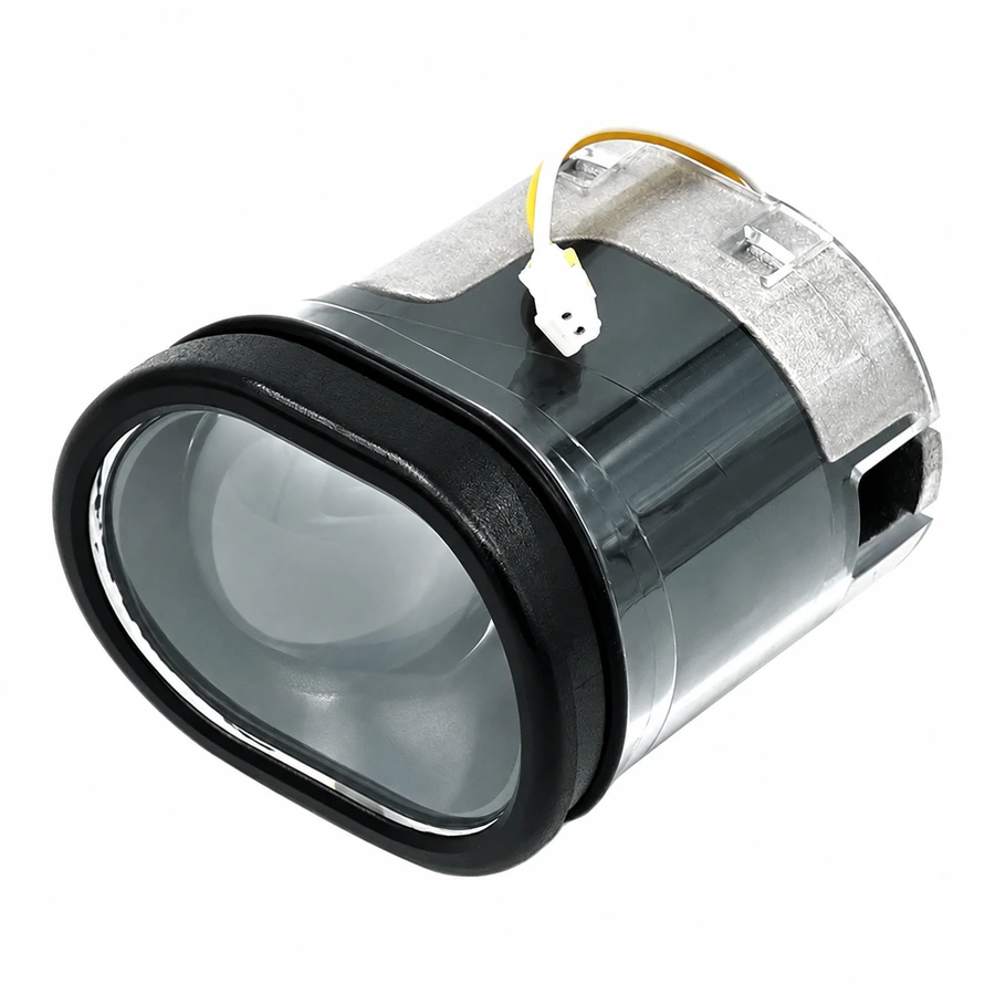 Headlight, front, oval, clear housing