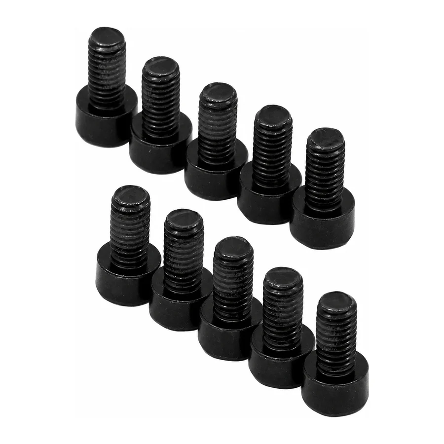 Hex socket cap screw with flat washer, M6×12, black zinc-plated, pack of 10