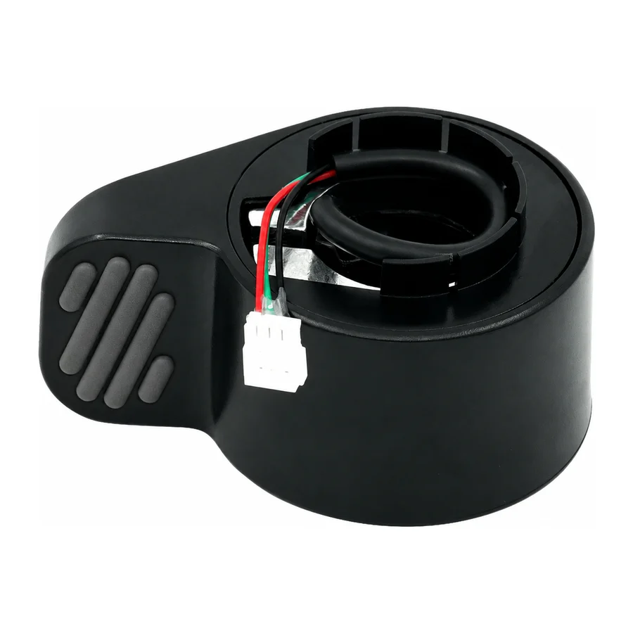 Throttle, thumb-type, ribbed paddle