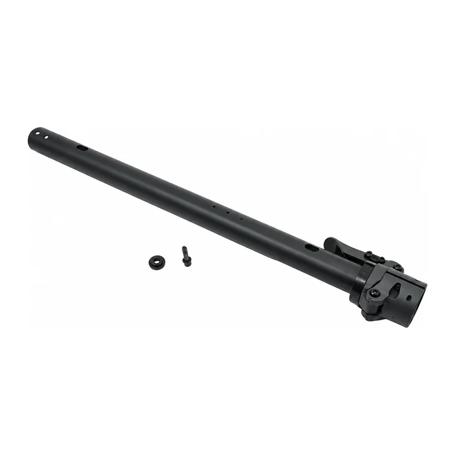 Folding stem assembly, with hardware