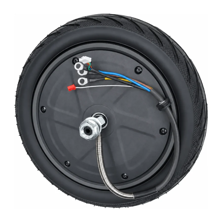 Hub motor, 450 W (1000 W peak), 10-inch, with tyre, braided cable sheath