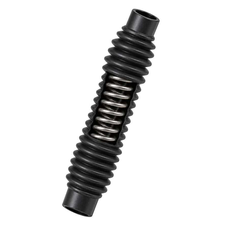 Dust boot with spring