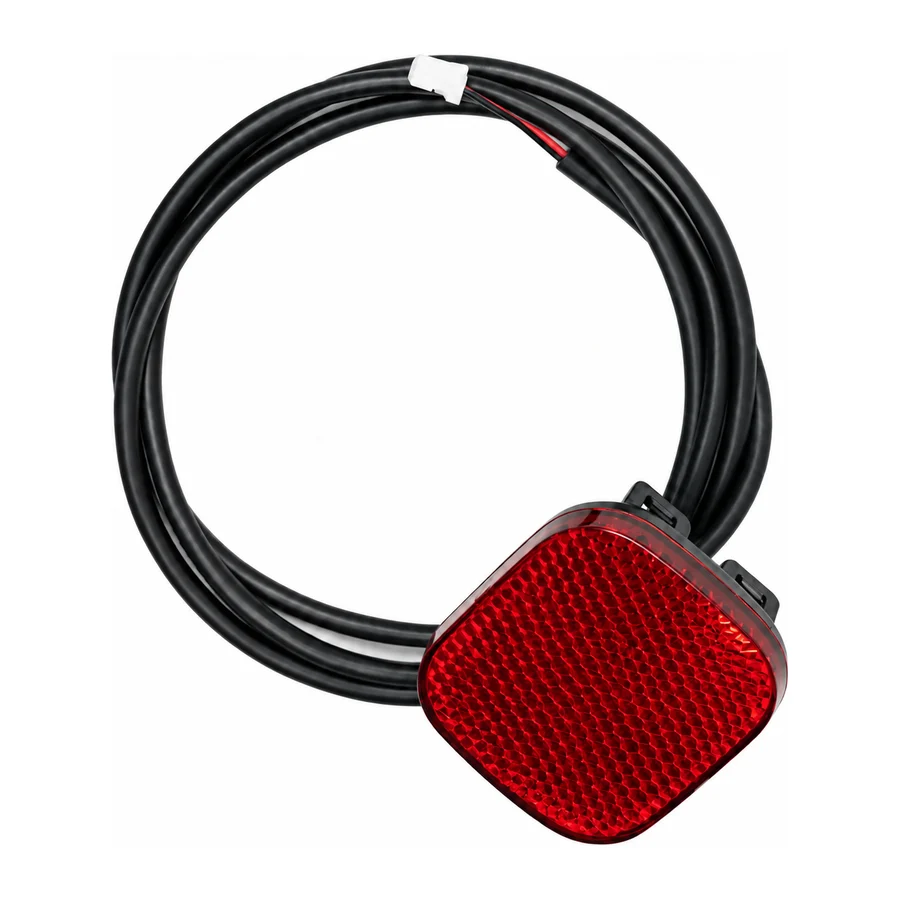 Tail light, rear, square lens, for 21.6 V vehicles
