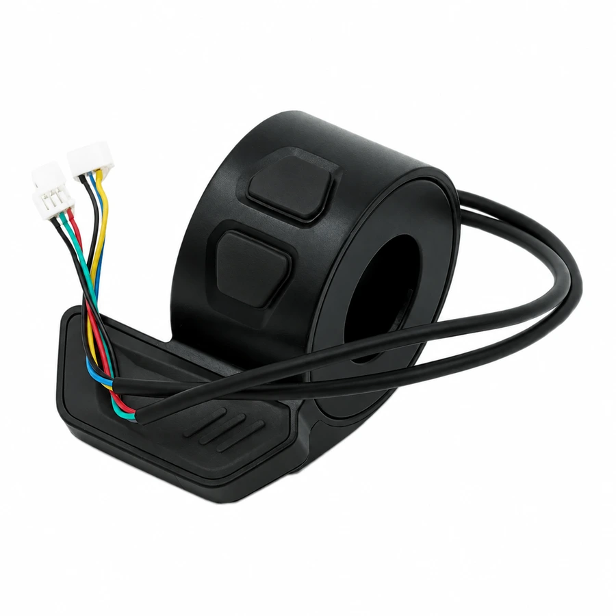 Throttle, thumb-type, with control buttons