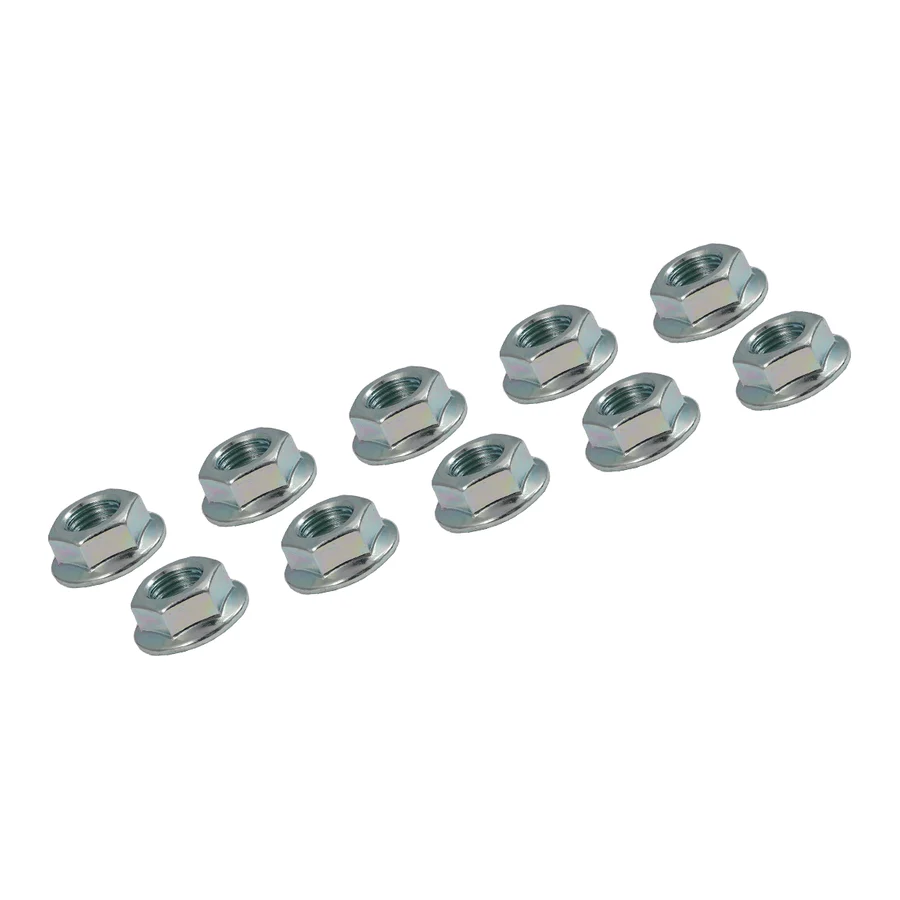 Hex flange nut, pack of 10